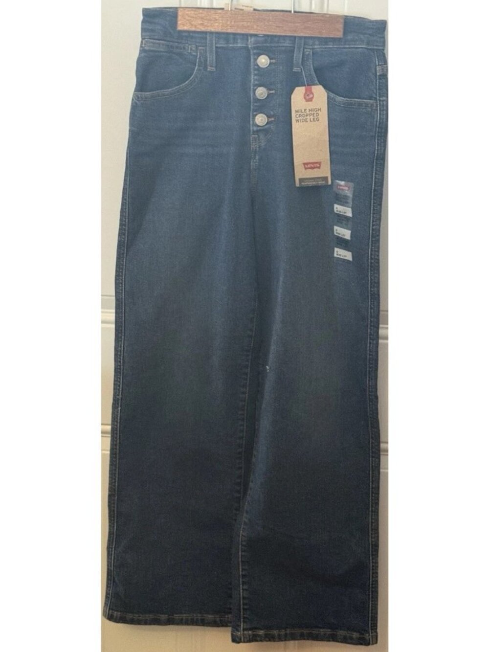 Levi’s Mile High Rise Cropped Wide Leg  Women’s Jeans Size 25 Blue NWT